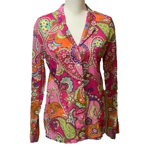Vera Bradley Floral Paisley Top - EUC